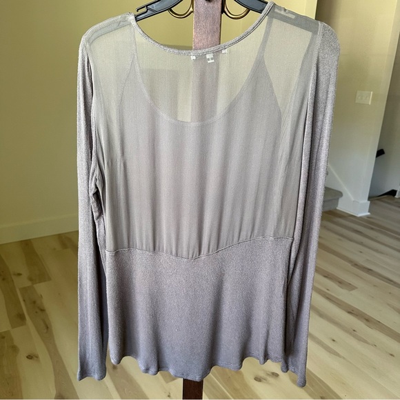 Red Haute Long-Sleeve Top w/ Sheer Cut-Outs - Picture 2 of 3